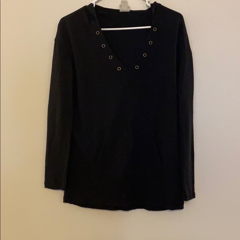 Black V neck sweater